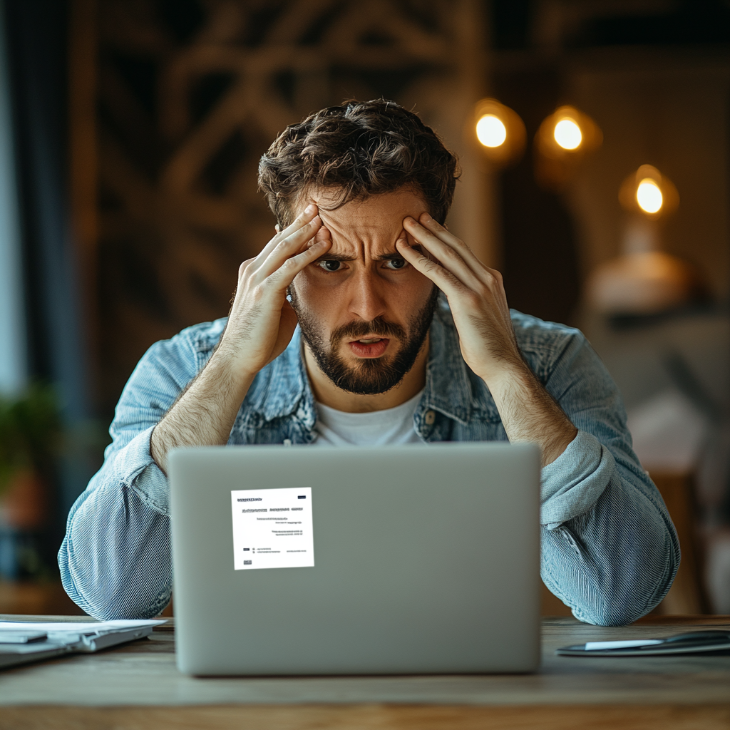 u9359815253_a_frustrated_customer_receiving_an_error_on_a_che_a7cf4e07-d9f5-49a8-ae91-259bfc08d66e_2