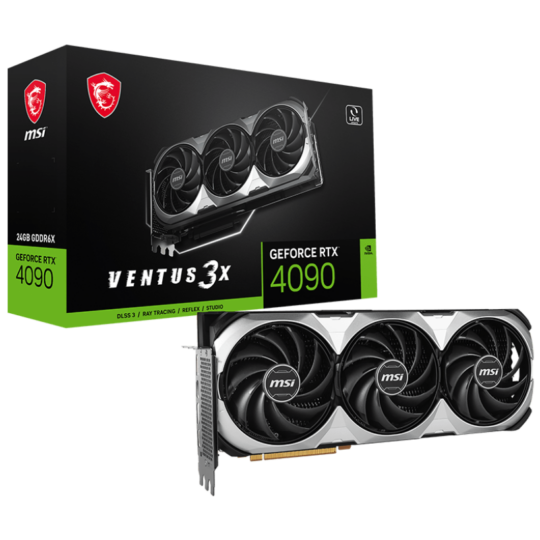 MSI NVIDIA GeForce RTX 4090 24GB GDDR6X VENTUS 3X E Graphics Card
