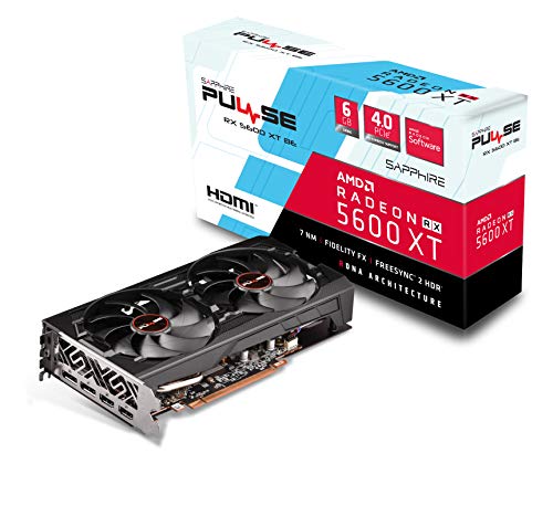 SAPPHIRE 11296-05-20G Radeon Pulse RX 5600 XT BE 6GB GDDR6 Dual HDMI / Dual DP OC w/ Backplate (UEFI) PCIe 4.0 Graphics Card