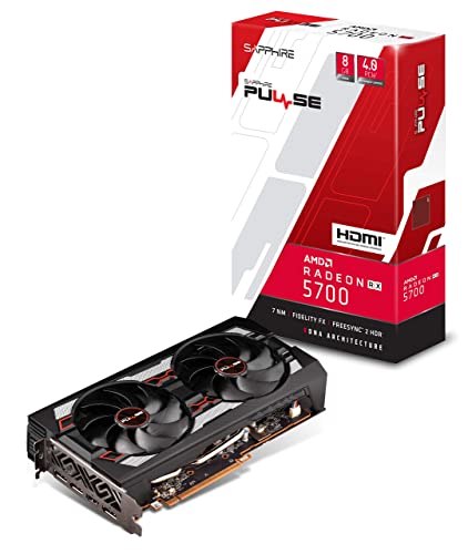 Sapphire 11294-01-20G Radeon Pulse RX 5700 8GB GDDR6 HDMI/ Triple DP OC with Backplate (UEFI) PCIe 4.0 Graphics Card (Renewed)