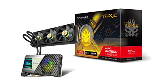 Sapphire 11308-13-20G Toxic AMD Radeon RX 6900 XT Liquid Cooled PCIe 4.0 Gaming Graphics Card with 16GB GDDR6 (Renewed)