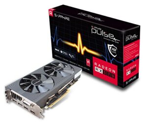 Sapphire Radeon 11266-04-20G Pulse RX 570 4GB GDDR5 Dual HDMI/ DVI-D/ Dual DP OC with Backplate (UEFI) PCI-E Graphics Card (Renewed)