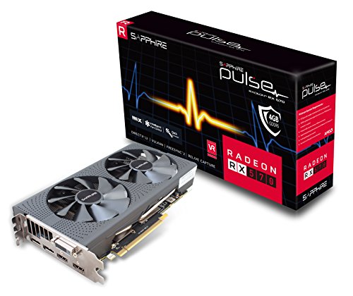 Sapphire Radeon 11266-04-20G Pulse RX 570 4GB GDDR5 Dual HDMI/ DVI-D/ Dual DP OC with Backplate (UEFI) PCI-E Graphics Card (Renewed)