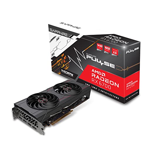 Sapphire 11321-02-20G Pulse AMD Radeon RX 6700 10GB GDDR6 Graphics Card
