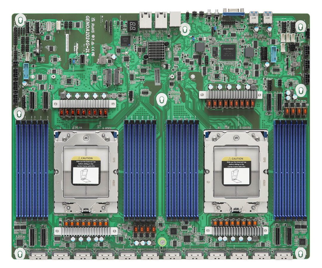 Asrock Rack Dual Socket AMD EPYC 9004 Motherboard - GENOA2D24G-2L+