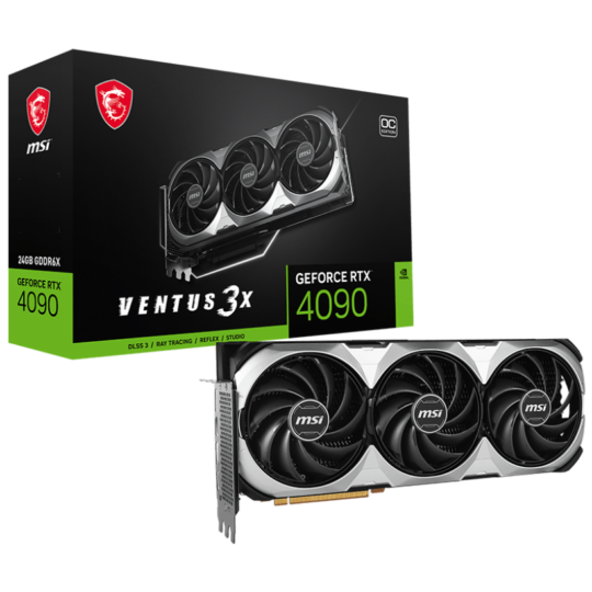 MSI NVIDIA GeForce RTX 4090 24GB GDDR6X VENTUS 3X E OC Graphics Card