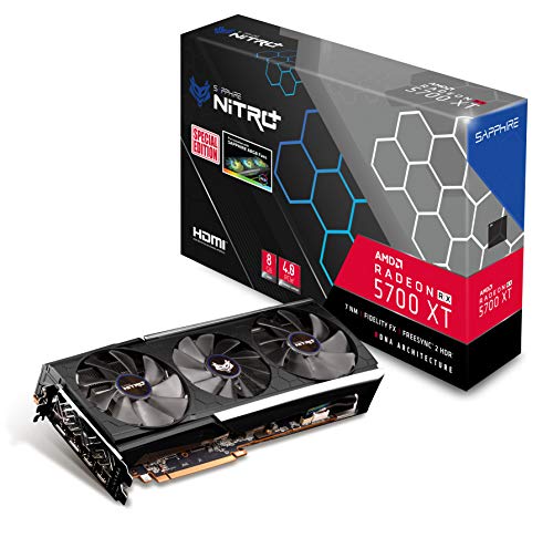 Sapphire 11293-05-40G Radeon NITRO+ RX 5700 XT 8GB GDDR6 Dual HDMI / Dual DP OC (UEFI) Special Edition PCIe 4.0 Graphics Card