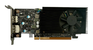 HP AMD Radeon RX 6400 heatsink and fan, low-profile bracket
