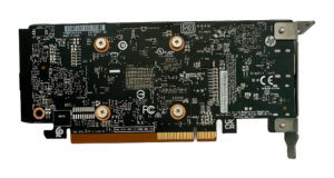 HP AMD Radeon RX 6400 rear PCB with HP branding, low-profile bracket